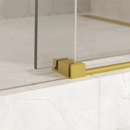 Diamond Satin Gold Sliding Shower Door including Installation (NJ)