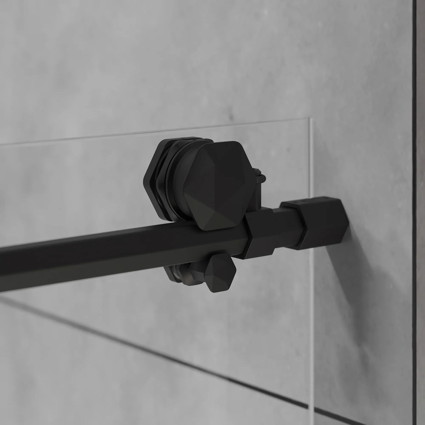 Diamond Matte Black Sliding Shower Door including Installation (NJ)