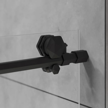 Diamond Matte Black Sliding Shower Door including Installation (NJ)