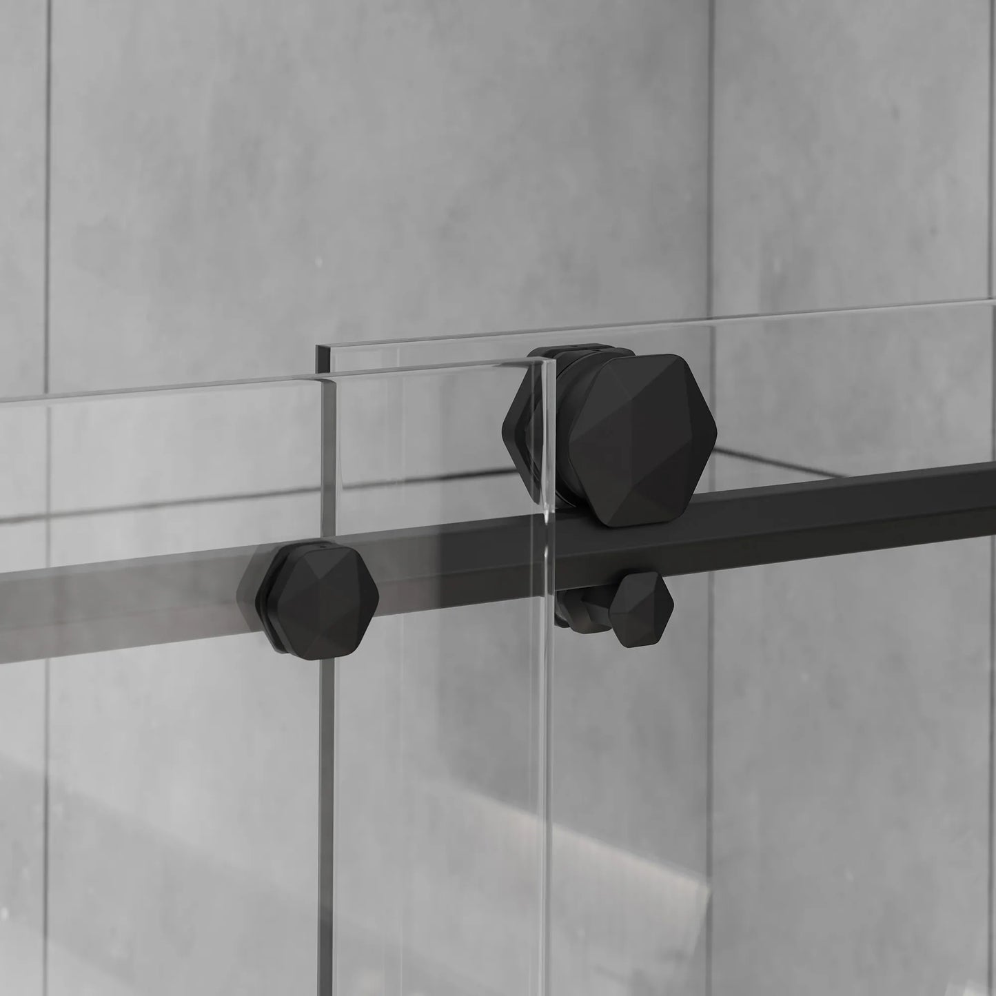 Diamond Matte Black Sliding Shower Door including Installation (NJ)