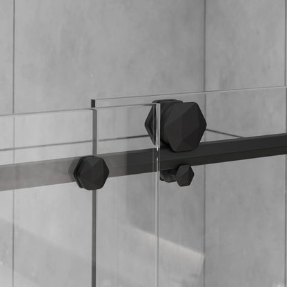 Diamond Matte Black Sliding Shower Door including Installation (NJ)