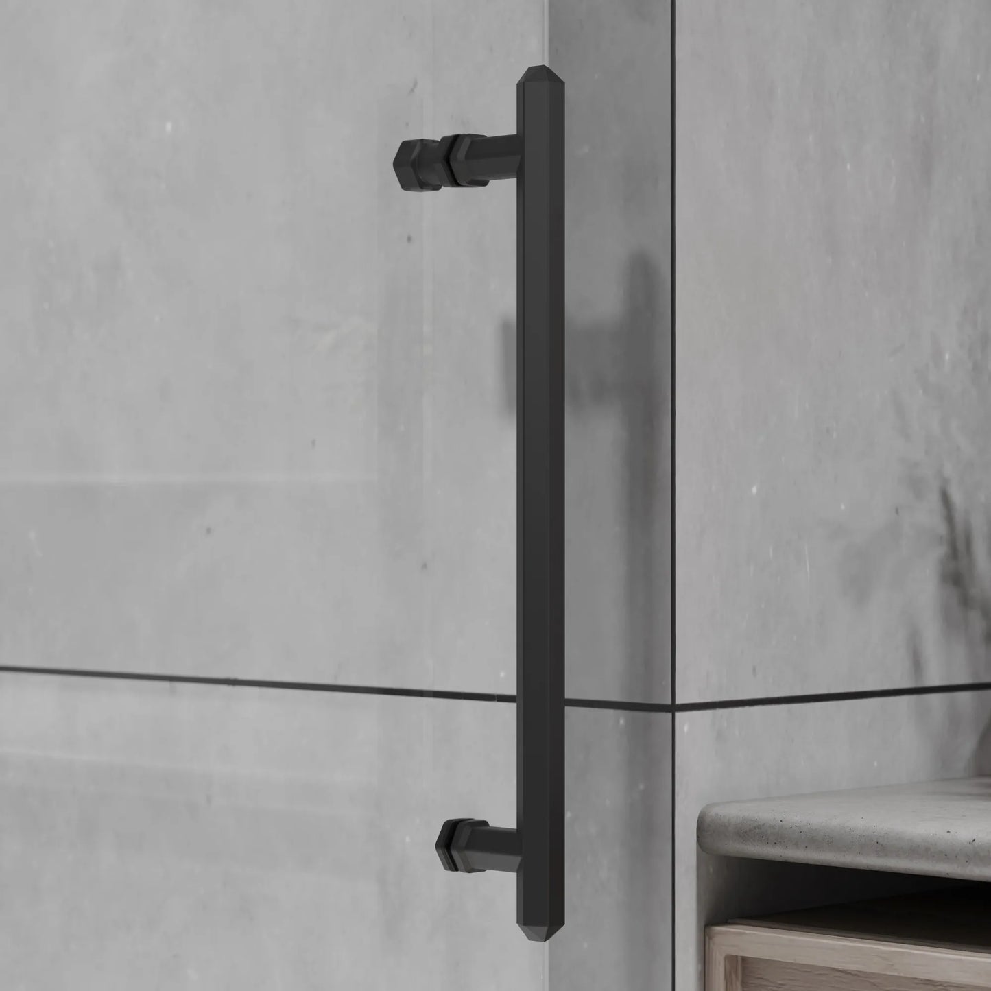 Diamond Matte Black Sliding Shower Door including Installation (NJ)