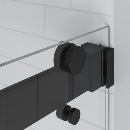 Verona Air Matte Black Bypass Sliding Shower Door including Installation (NJ)