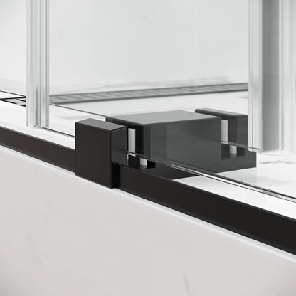 Verona Air Matte Black Bypass Sliding Shower Door including Installation (NJ)