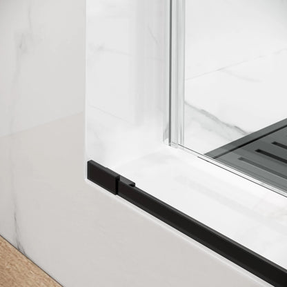 Verona Air Matte Black Bypass Sliding Shower Door including Installation (NJ)