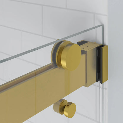 Verona Air Satin Gold Bypass Sliding Shower Door including Installation (NJ)