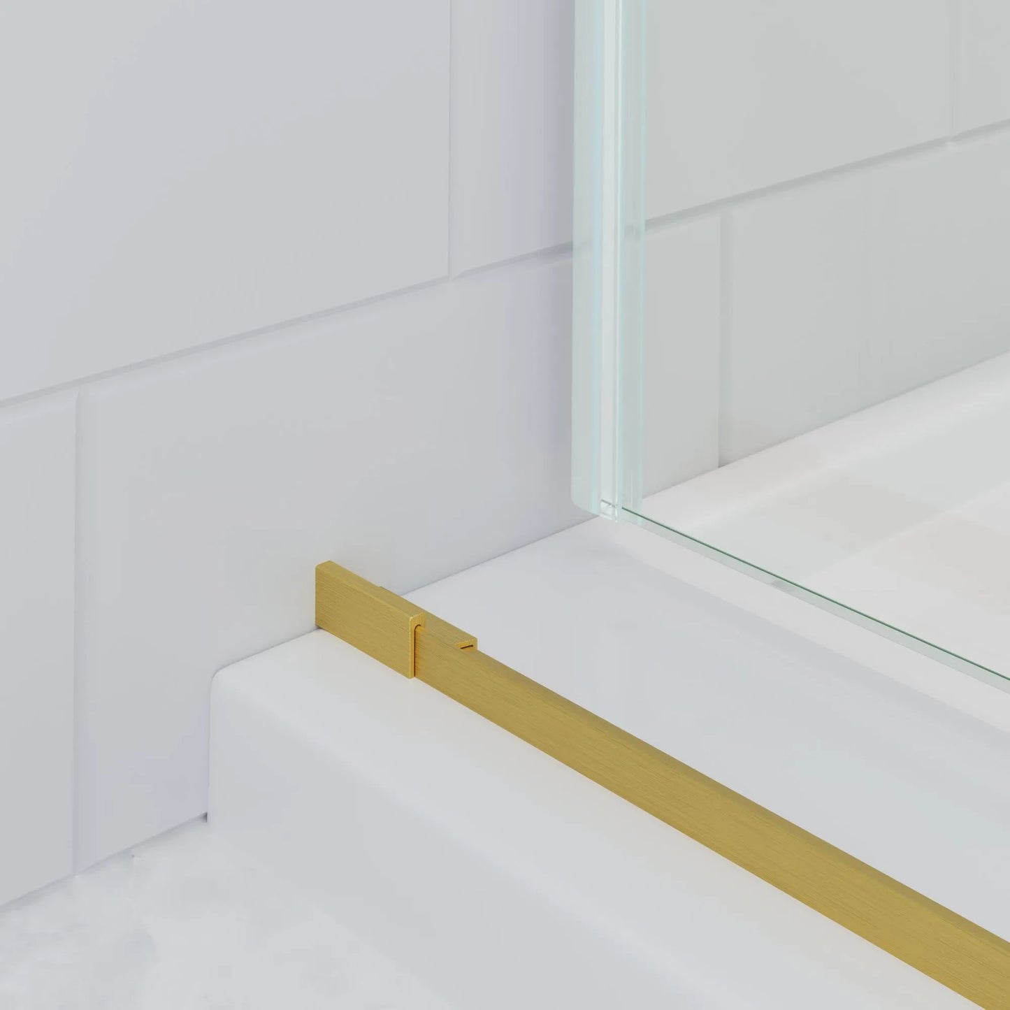 Verona Air Satin Gold Bypass Sliding Shower Door including Installation (NJ)
