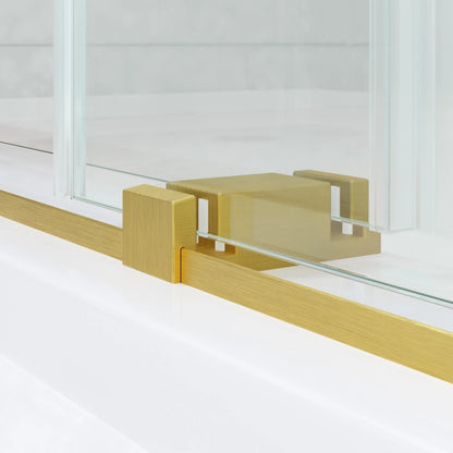 Verona Air Satin Gold Bypass Sliding Shower Door including Installation (NJ)