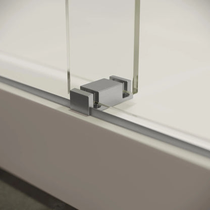 Verona Light Brushed Nickel Frameless Sliding Shower Door (NJ)