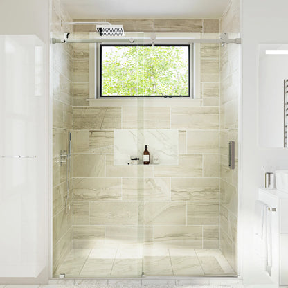 Alumni Polished Stainless Sliding Shower Door (NJ)