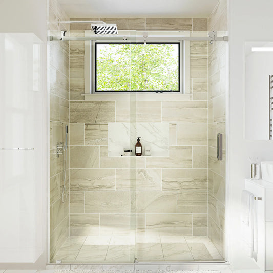 Alumni Polished Stainless Sliding Shower Door (NJ)