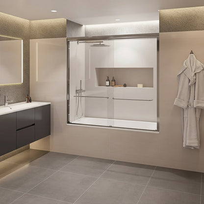 Strada Light Polished Chrome Sliding Shower Door including Installation (NJ)