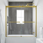 Mara Satin Gold Bypass Sliding Shower Door (NJ)