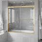 Strada Satin Gold Bypass Sliding Shower Door (NJ)