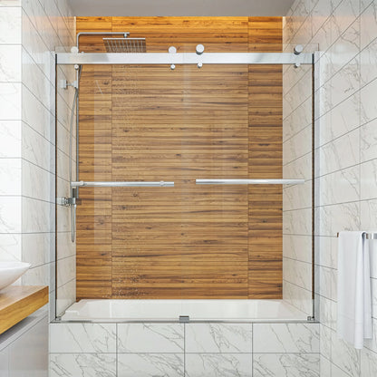 Mara Polished Chrome Bypass Sliding Shower Door (NJ)
