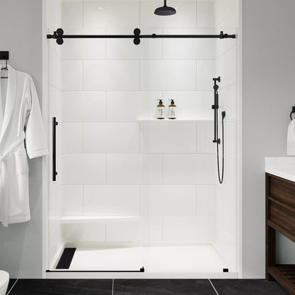 Briza Matte Black Sliding Shower Door (NJ)