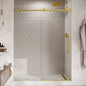 Diamond Satin Gold Sliding Shower Door (NJ)