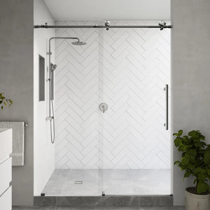 Diamond Polished Stainless Sliding Shower Door including Installation (NJ)