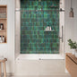 Diamond Brushed Stainless Sliding Shower Door (NJ)