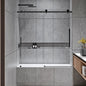 Diamond Matte Black Sliding Shower Door (NJ)