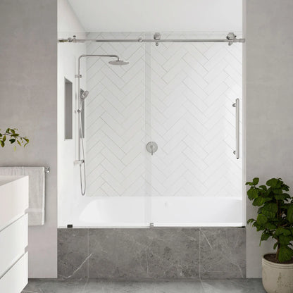 Diamond Polished Stainless Sliding Shower Door including Installation (NJ)