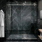 Hugo Brushed Stainless Sliding Shower Door (NJ)
