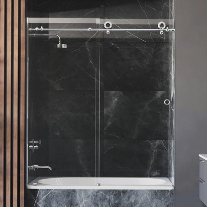 Hugo Polished Stainless Sliding Shower Door (NJ)