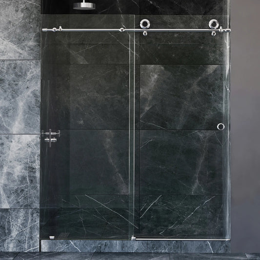 Hugo Polished Stainless Sliding Shower Door (NJ)