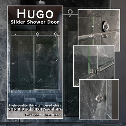 Hugo Polished Stainless Sliding Shower Door including Installation (NJ)