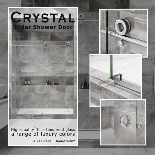 Crystal Polished Stainless Sliding Shower Door including Installation (NJ)
