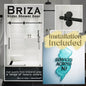 Briza Matte Black Sliding Shower Door including Installation (NJ)