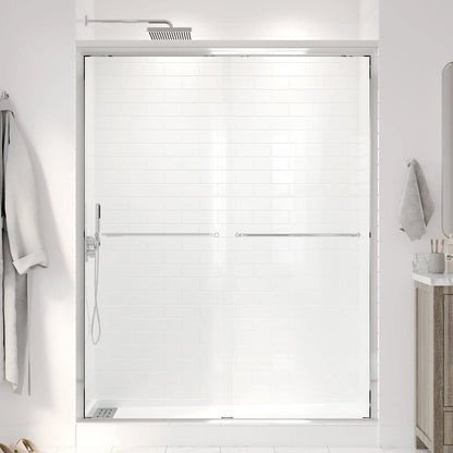 Strada  Polished Chrome Bypass Sliding Shower Door including Installation (NJ)