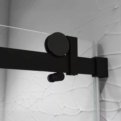 Alumni Matte Black Sliding Shower Door (NJ)