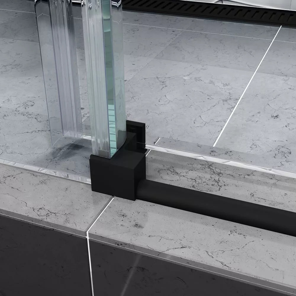 Alumni Matte Black Sliding Shower Door (NJ)