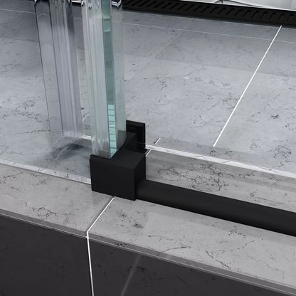 Alumni Matte Black Sliding Shower Door (NJ)