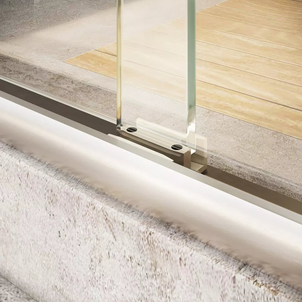 Strada Brushed Nickel Bypass Sliding Shower Door including Installation (NJ)