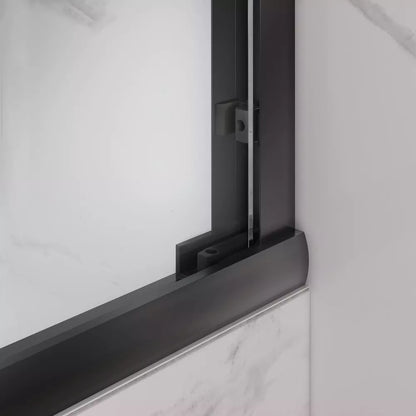 Strada Matte Black Bypass Sliding Shower Door (NJ)