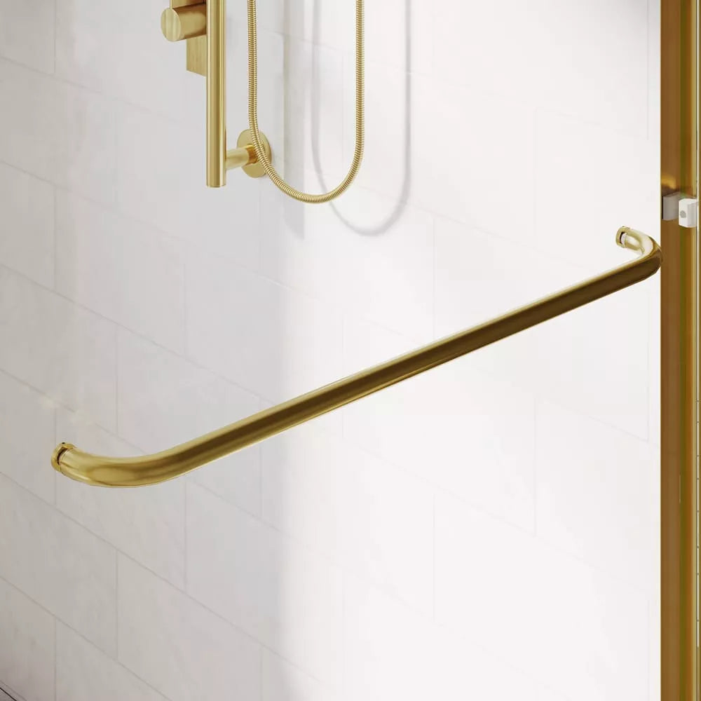 Strada Satin Gold Bypass Sliding Shower Door including Installation (NJ)