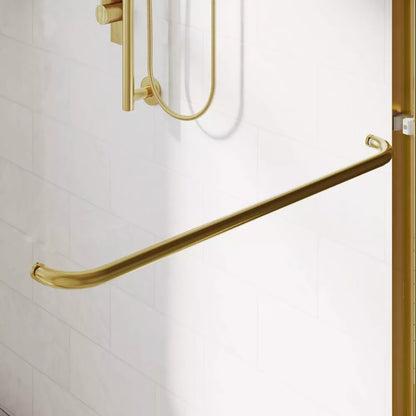 Strada Satin Gold Bypass Sliding Shower Door including Installation (NJ)