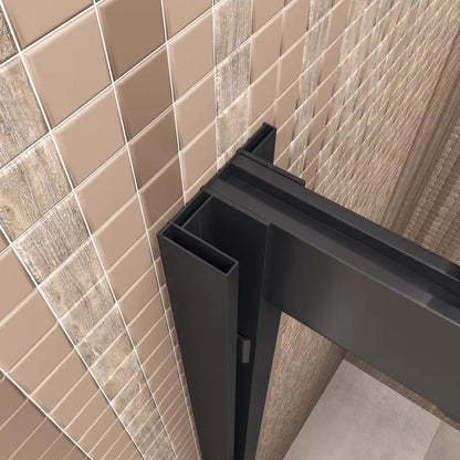 Mara Matte Black Bypass Sliding Shower Door (NJ)