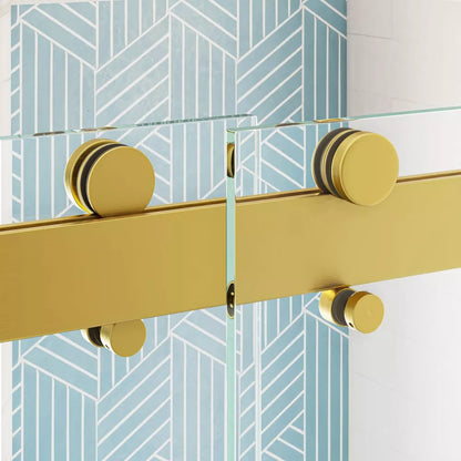 Mara Satin Gold Bypass Sliding Shower Door (NJ)