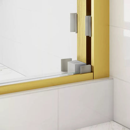 Mara Satin Gold Bypass Sliding Shower Door (NJ)