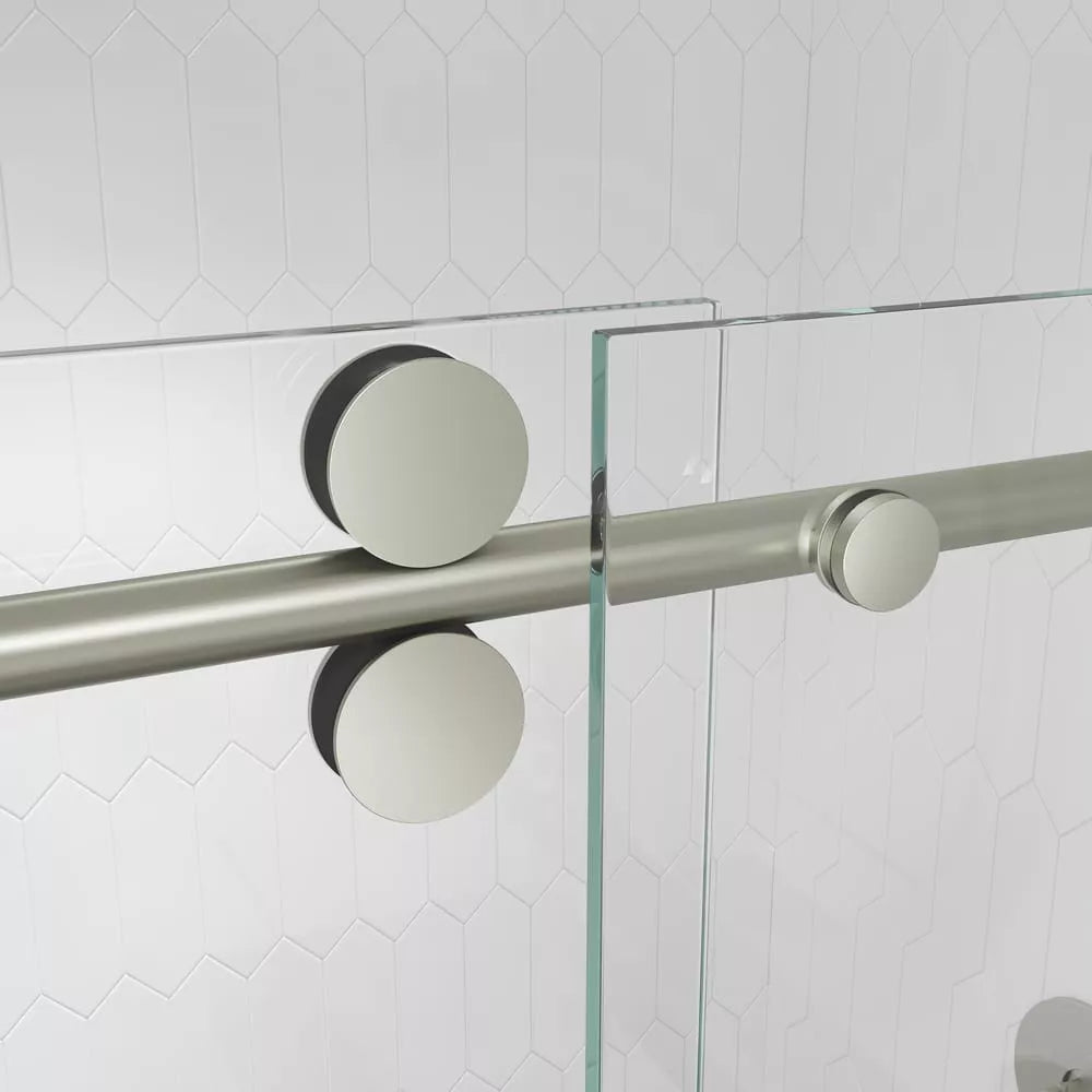 Briza Brushed Stainless Sliding Shower Door (NJ)