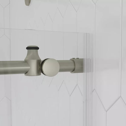 Briza Brushed Stainless Sliding Shower Door (NJ)