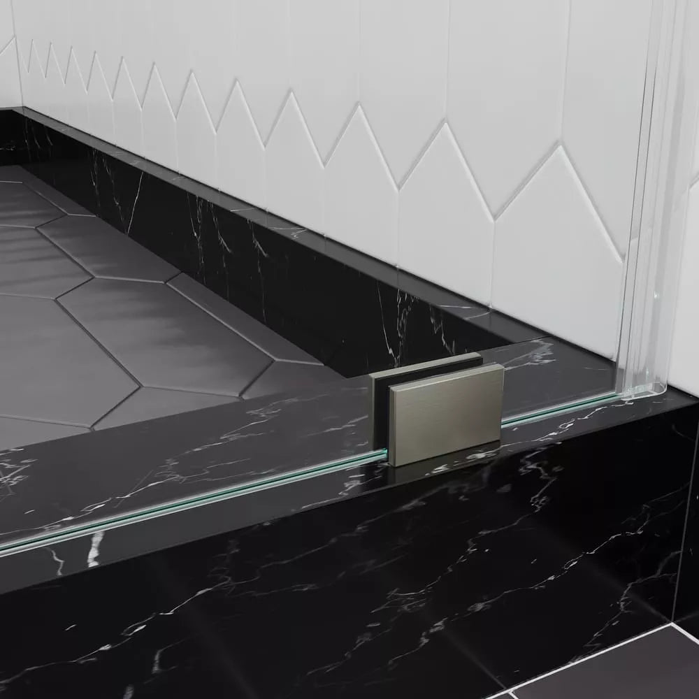 Briza Brushed Stainless Sliding Shower Door (NJ)