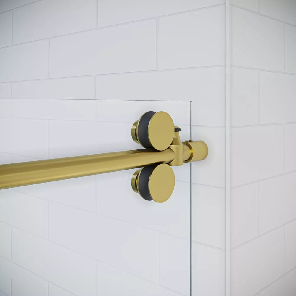 Briza Satin Gold Sliding Shower Door (NJ)