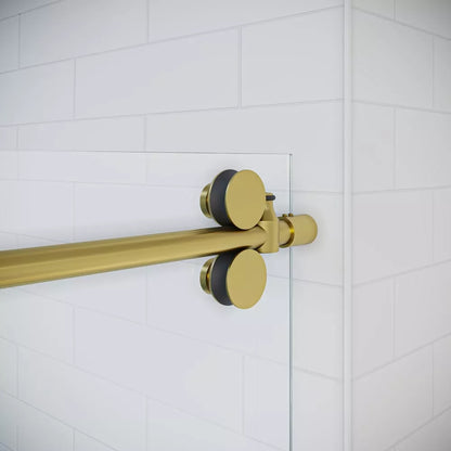 Briza Satin Gold Sliding Shower Door (NJ)