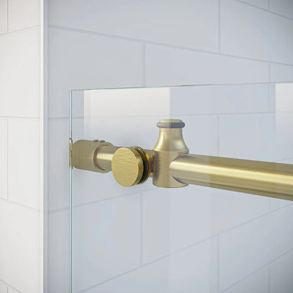 Briza Satin Gold Sliding Shower Door (NJ)