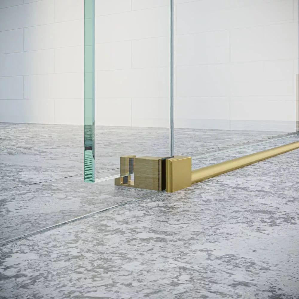 Briza Satin Gold Sliding Shower Door (NJ)