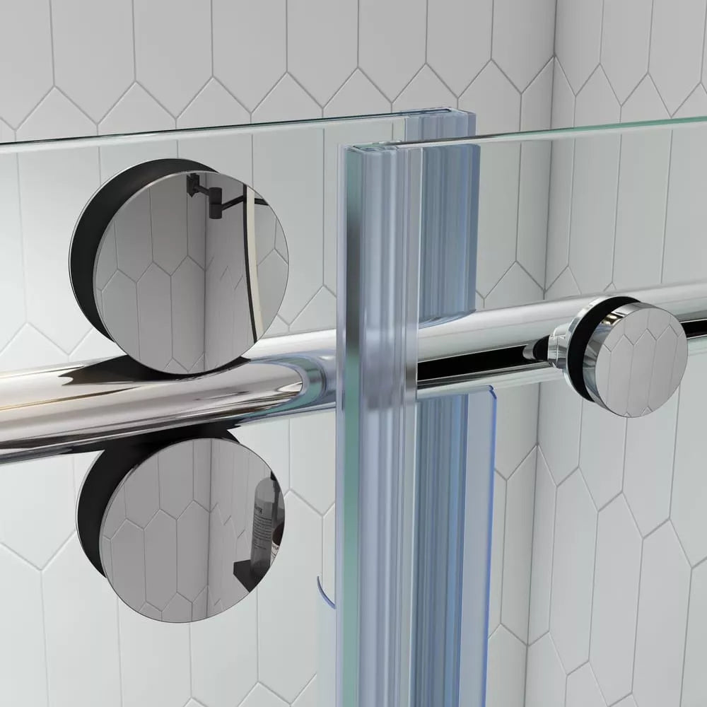 Briza Polished Stainless Sliding Shower Door (NJ)